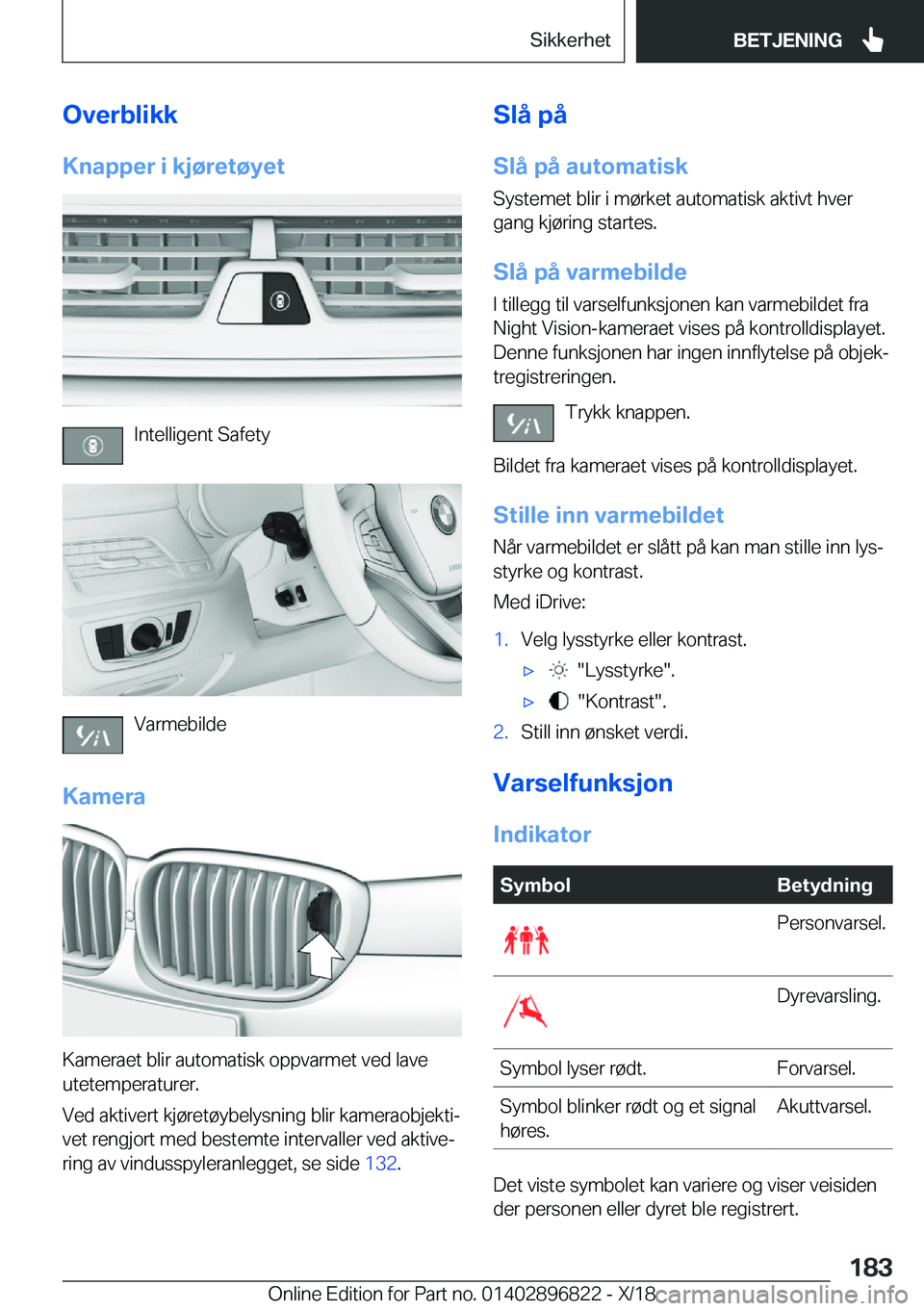 BMW 7 SERIES 2019  InstruksjonsbØker (in Norwegian) �O�v�e�r�b�l�i�k�k�K�n�a�p�p�e�r��i��k�j�