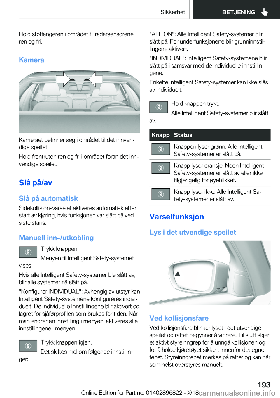 BMW 7 SERIES 2019  InstruksjonsbØker (in Norwegian) �H�o�l�d��s�t�