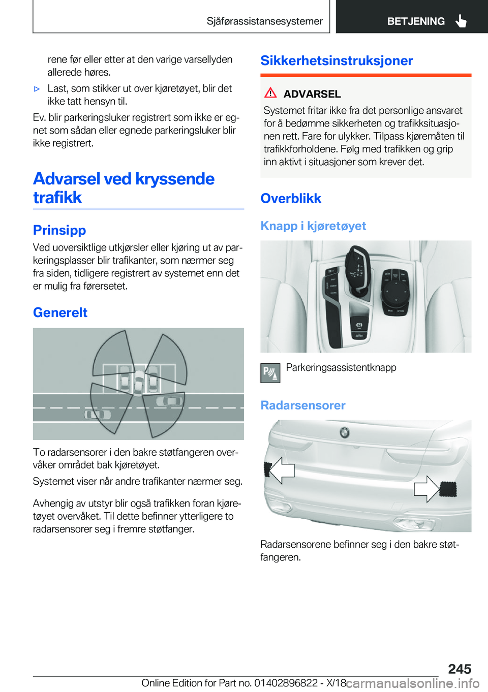 BMW 7 SERIES 2019  InstruksjonsbØker (in Norwegian) �r�e�n�e��f�