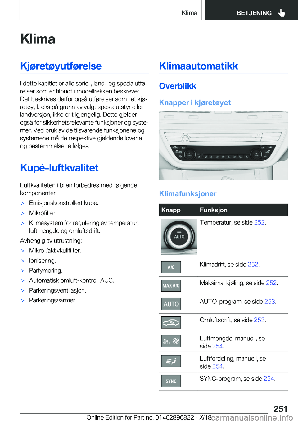 BMW 7 SERIES 2019  InstruksjonsbØker (in Norwegian) �K�l�i�m�a�K�j�