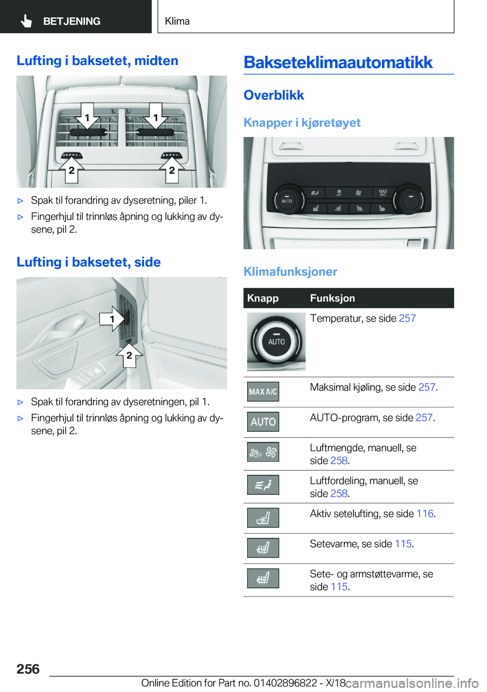 BMW 7 SERIES 2019  InstruksjonsbØker (in Norwegian) �L�u�f�t�i�n�g��i��b�a�k�s�e�t�e�t�,��m�i�d�t�e�n'x�S�p�a�k��t�i�l��f�o�r�a�n�d�r�i�n�g��a�v��d�y�s�e�r�e�t�n�i�n�g�,��p�i�l�e�r��1�.'x�F�i�n�g�e�r�h�j�u�l��t�i�l��t�r�i�n�n�l�