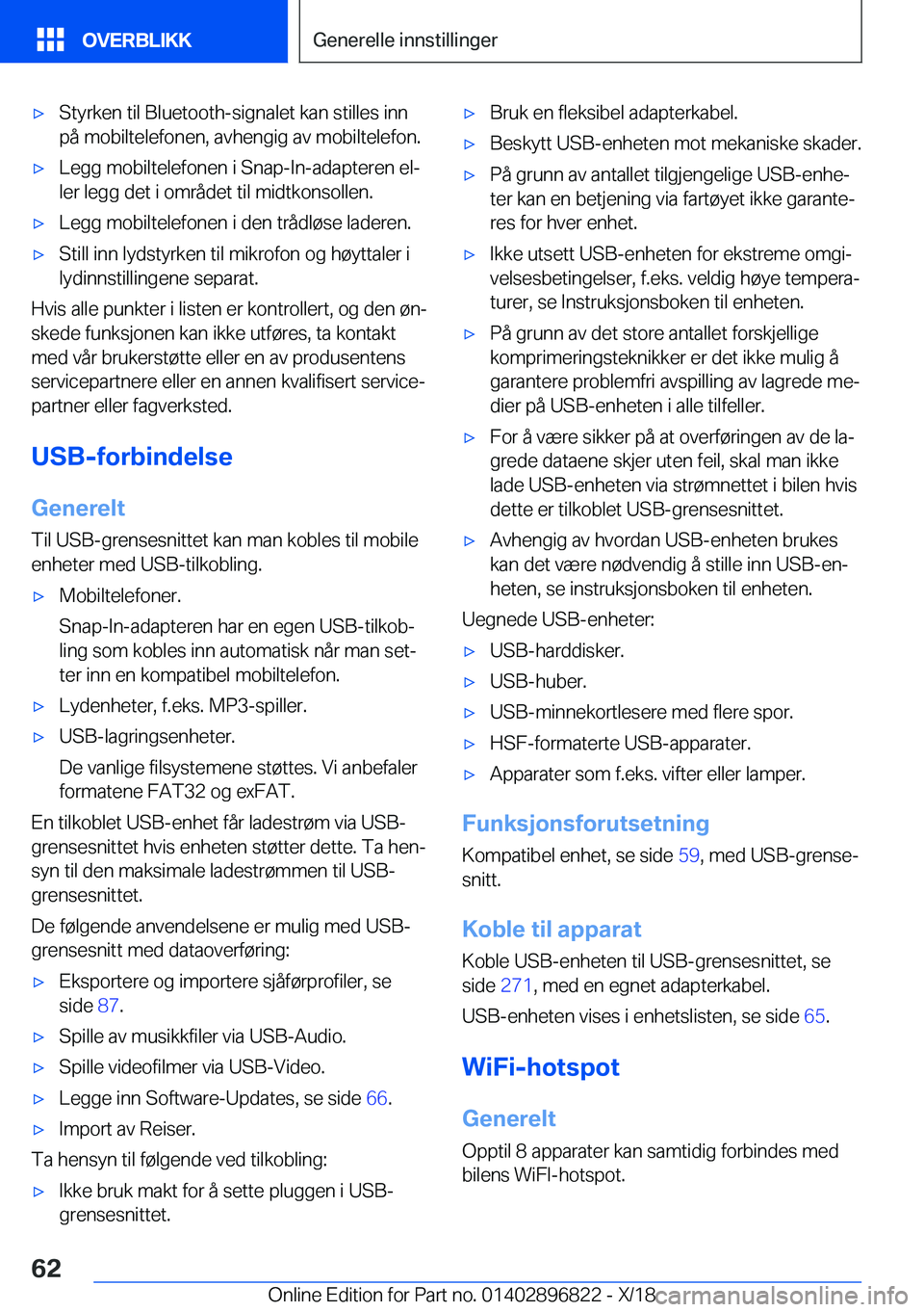 BMW 7 SERIES 2019  InstruksjonsbØker (in Norwegian) 'x�S�t�y�r�k�e�n��t�i�l��B�l�u�e�t�o�o�t�h�-�s�i�g�n�a�l�e�t��k�a�n��s�t�i�l�l�e�s��i�n�n
�p�å��m�o�b�i�l�t�e�l�e�f�o�n�e�n�,��a�v�h�e�n�g�i�g��a�v��m�o�b�i�l�t�e�l�e�f�o�n�.'x�L�e�g
