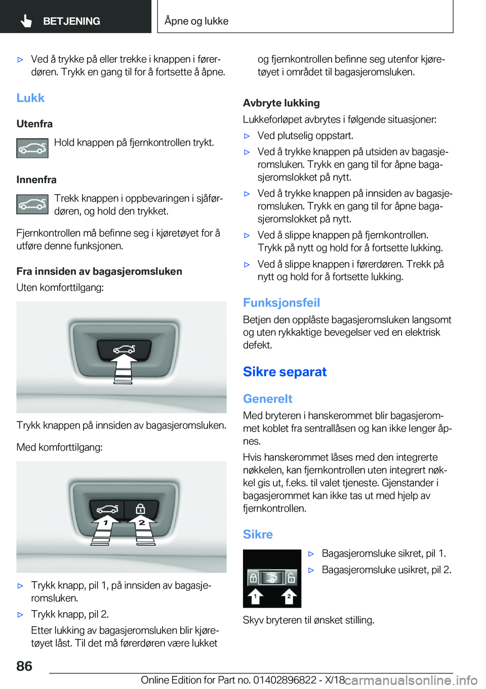 BMW 7 SERIES 2019  InstruksjonsbØker (in Norwegian) 'x�V�e�d��å��t�r�y�k�k�e��p�å��e�l�l�e�r��t�r�e�k�k�e��i��k�n�a�p�p�e�n��i��f�