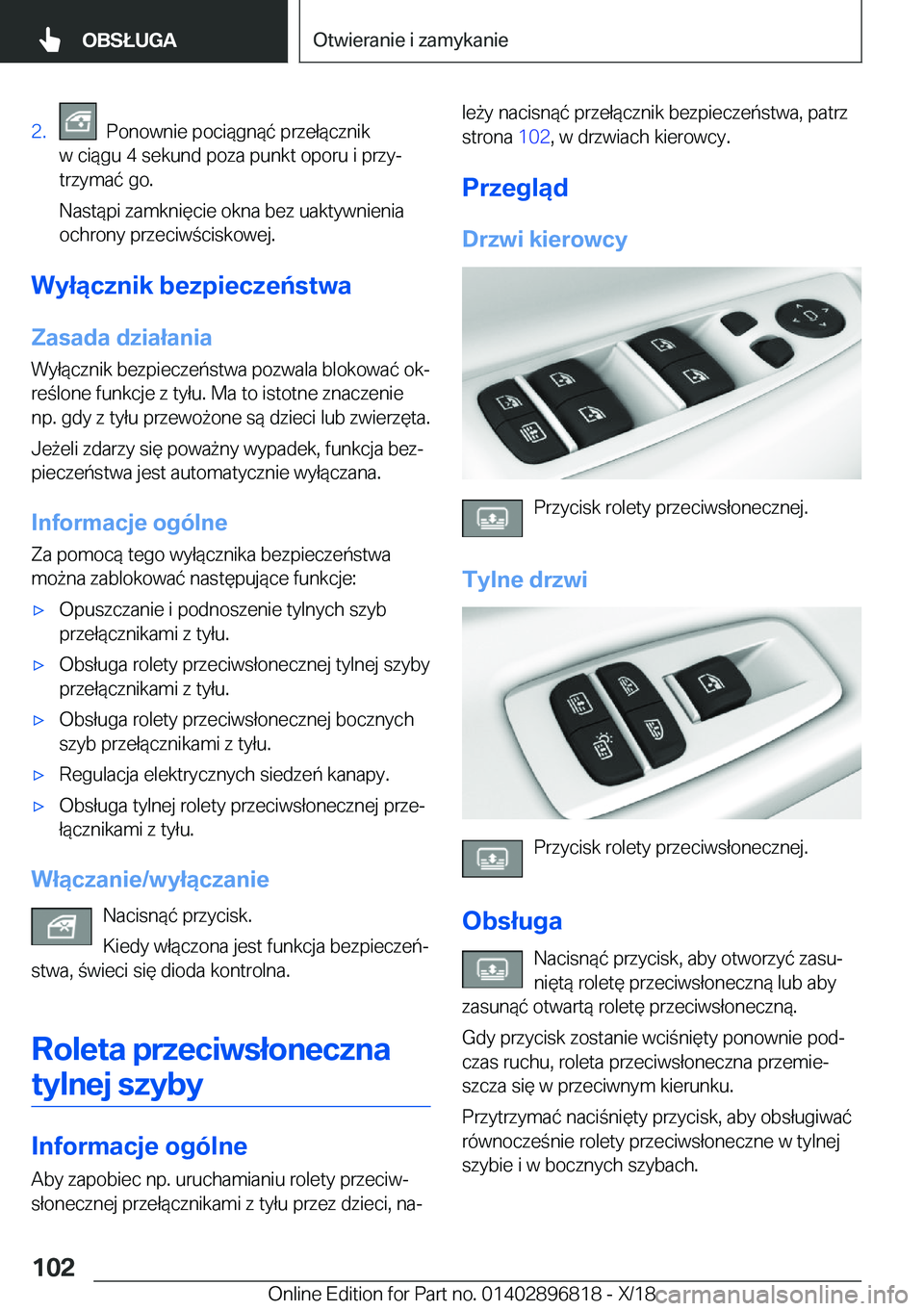 BMW 7 SERIES 2019  Instrukcja obsługi (in Polish) �2�.���P�o�n�o�w�n�i�e��p�o�c�i�