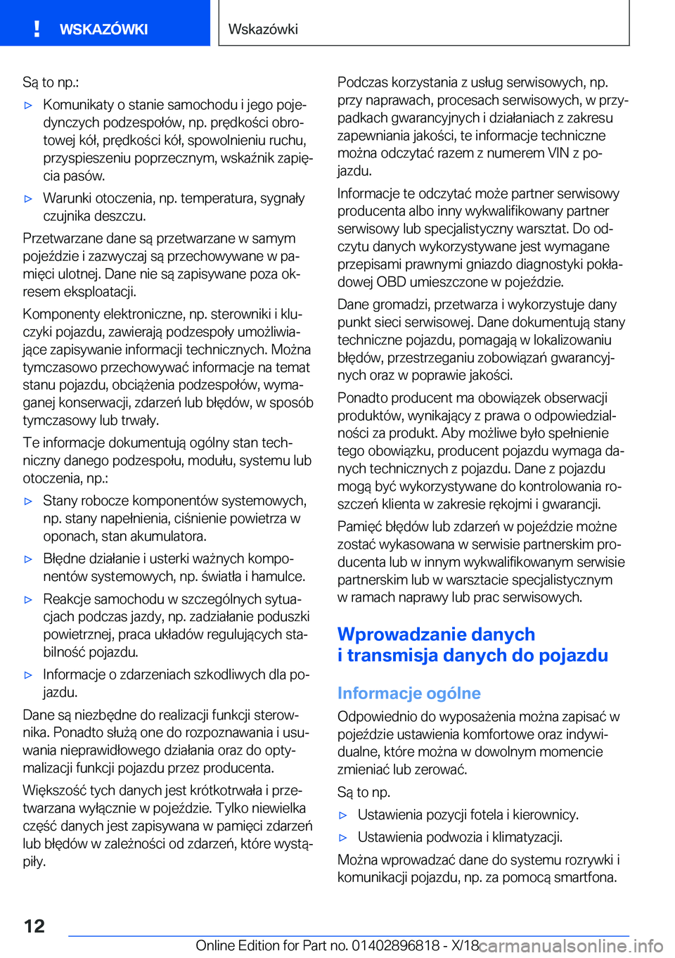 BMW 7 SERIES 2019  Instrukcja obsługi (in Polish) �S�