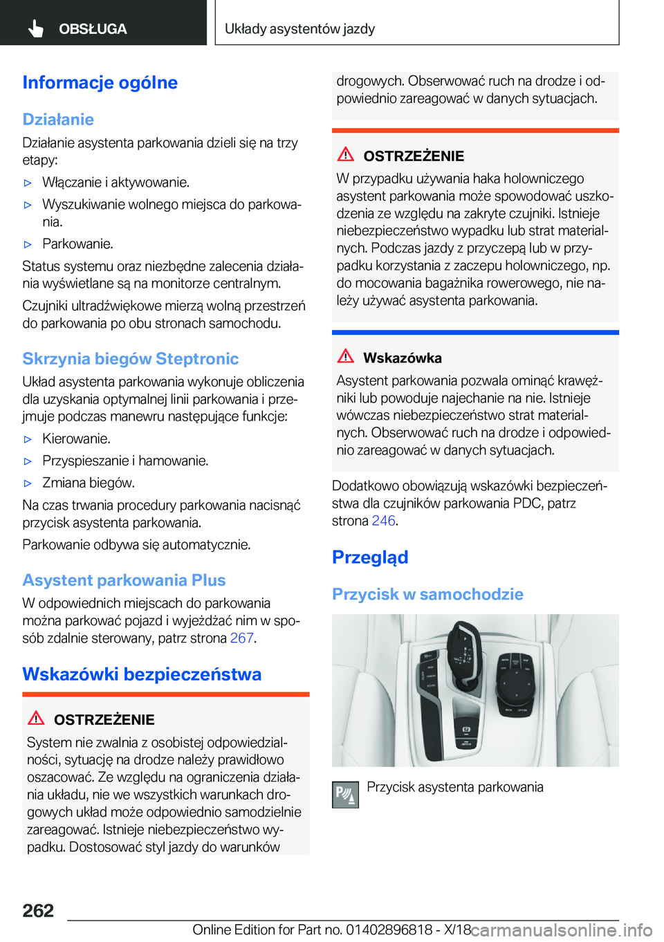 BMW 7 SERIES 2019  Instrukcja obsługi (in Polish) �I�n�f�o�r�m�a�c�j�e��o�g�