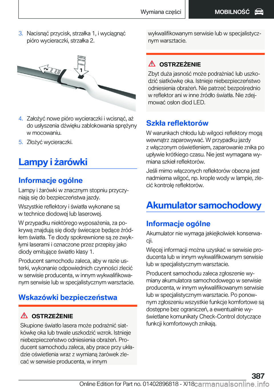 BMW 7 SERIES 2019  Instrukcja obsługi (in Polish) �3�.�N�a�c�i�s�n�
