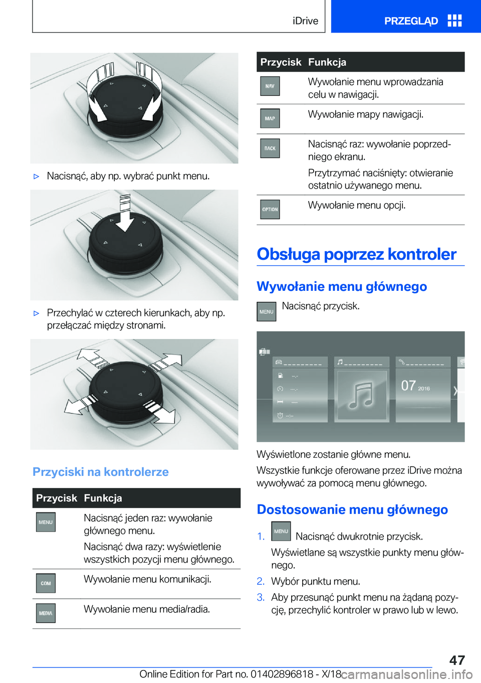 BMW 7 SERIES 2019  Instrukcja obsługi (in Polish) 'x�N�a�c�i�s�n�