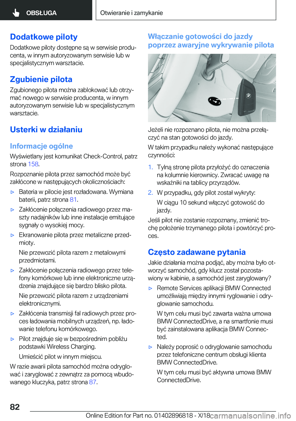 BMW 7 SERIES 2019  Instrukcja obsługi (in Polish) �D�o�d�a�t�k�o�w�e��p�i�l�o�t�y�D�o�d�a�t�k�o�w�e��p�i�l�o�t�y��d�o�s�t�