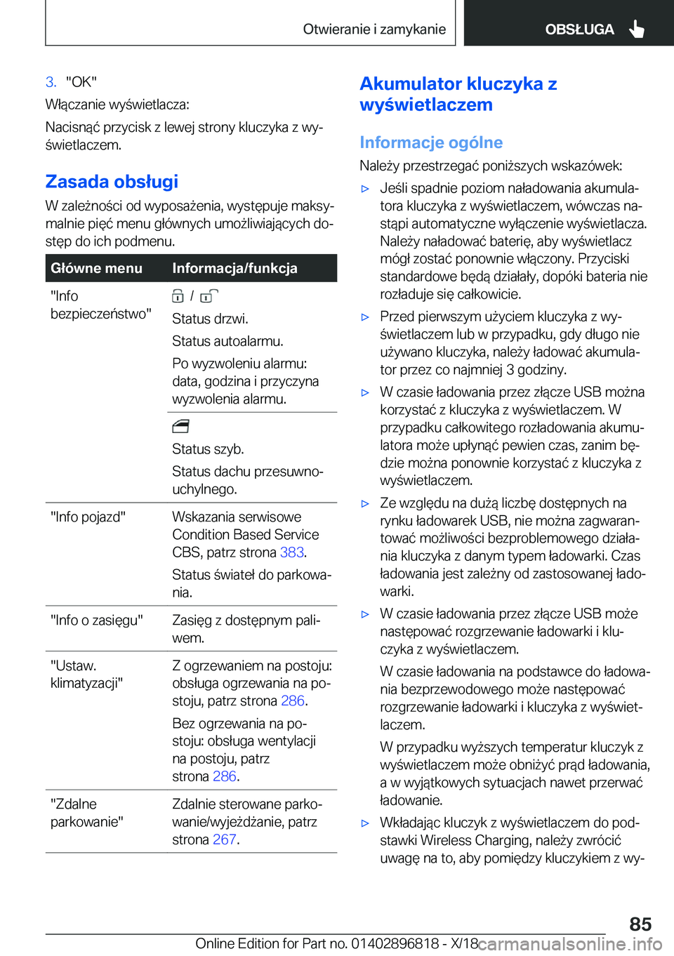 BMW 7 SERIES 2019  Instrukcja obsługi (in Polish) �3�.��O�K�
�W�ł�