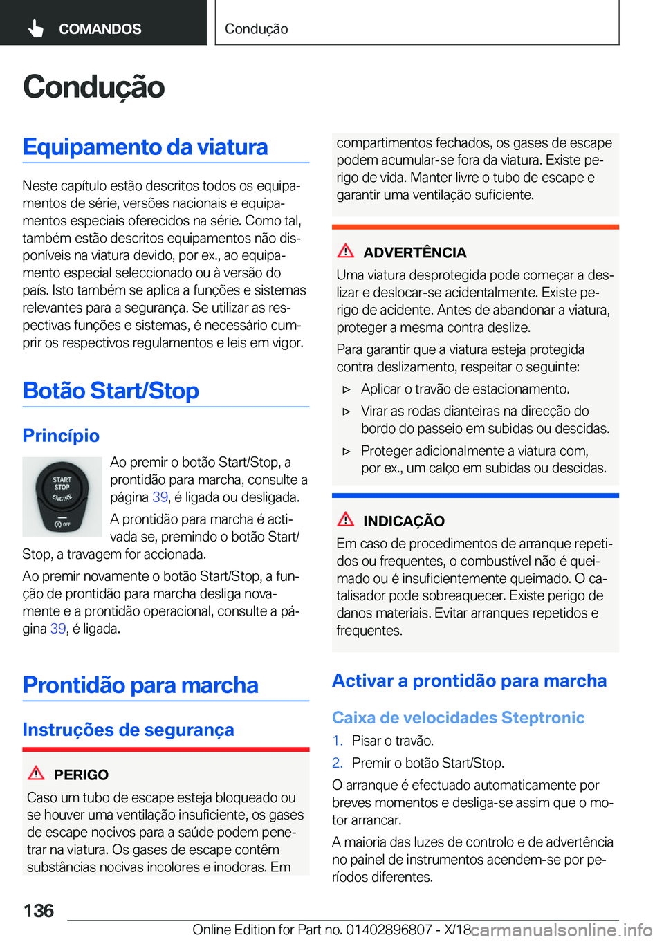 BMW 7 SERIES 2019  Manual do condutor (in Portuguese) �C�o�n�d�u�