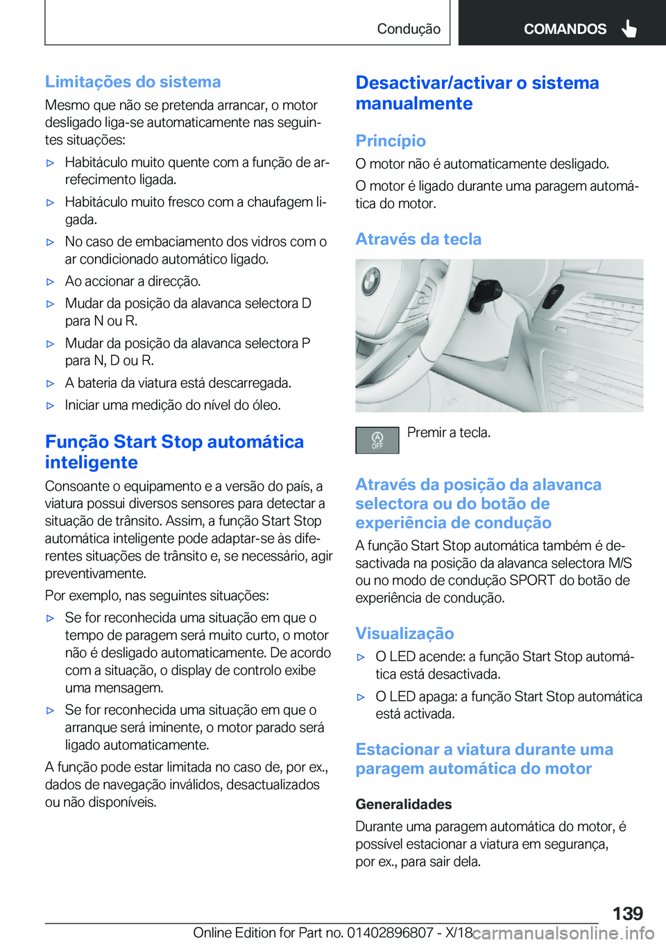 BMW 7 SERIES 2019  Manual do condutor (in Portuguese) �L�i�m�i�t�a�