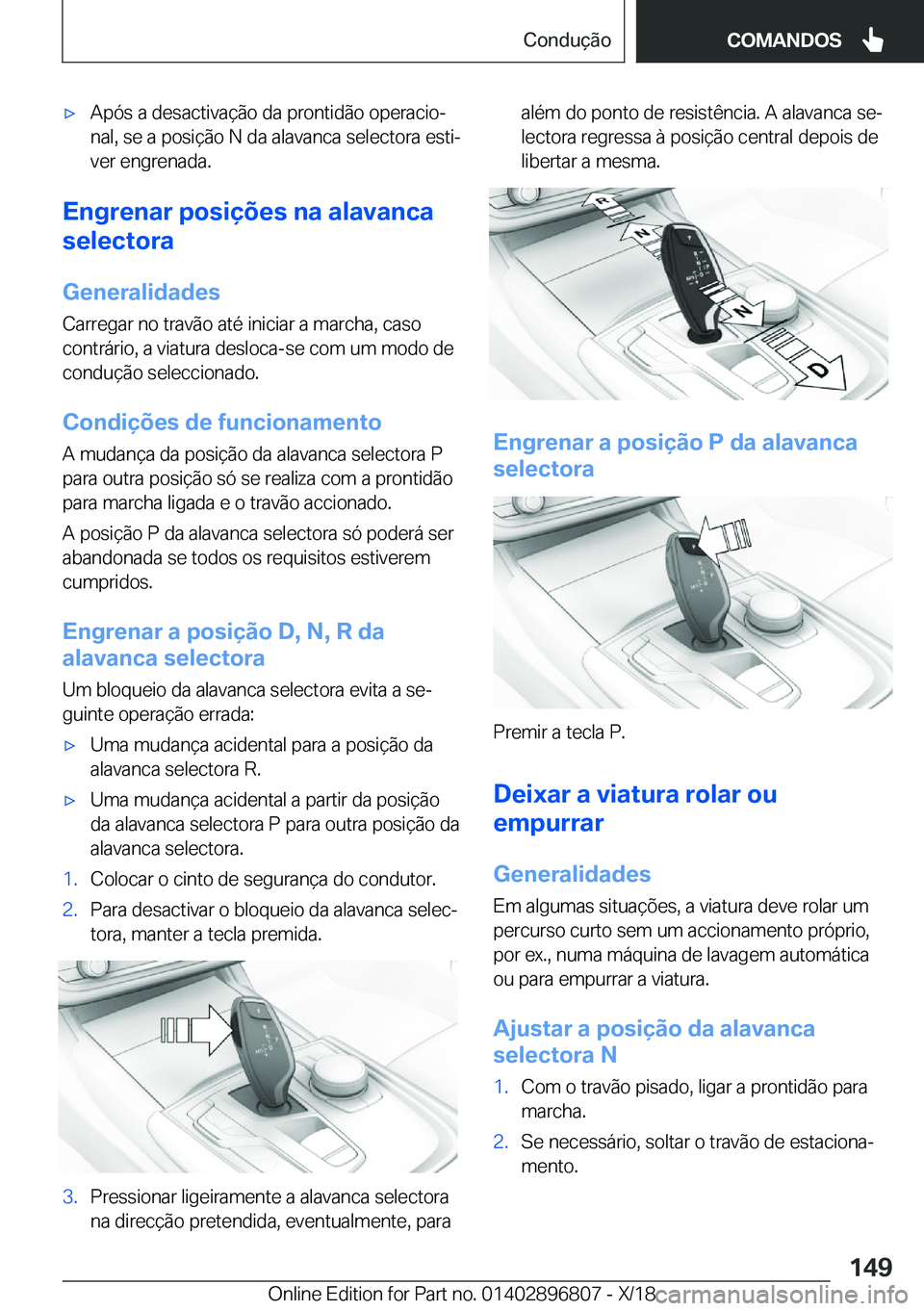 BMW 7 SERIES 2019  Manual do condutor (in Portuguese) 'x�A�p�ó�s��a��d�e�s�a�c�t�i�v�a�