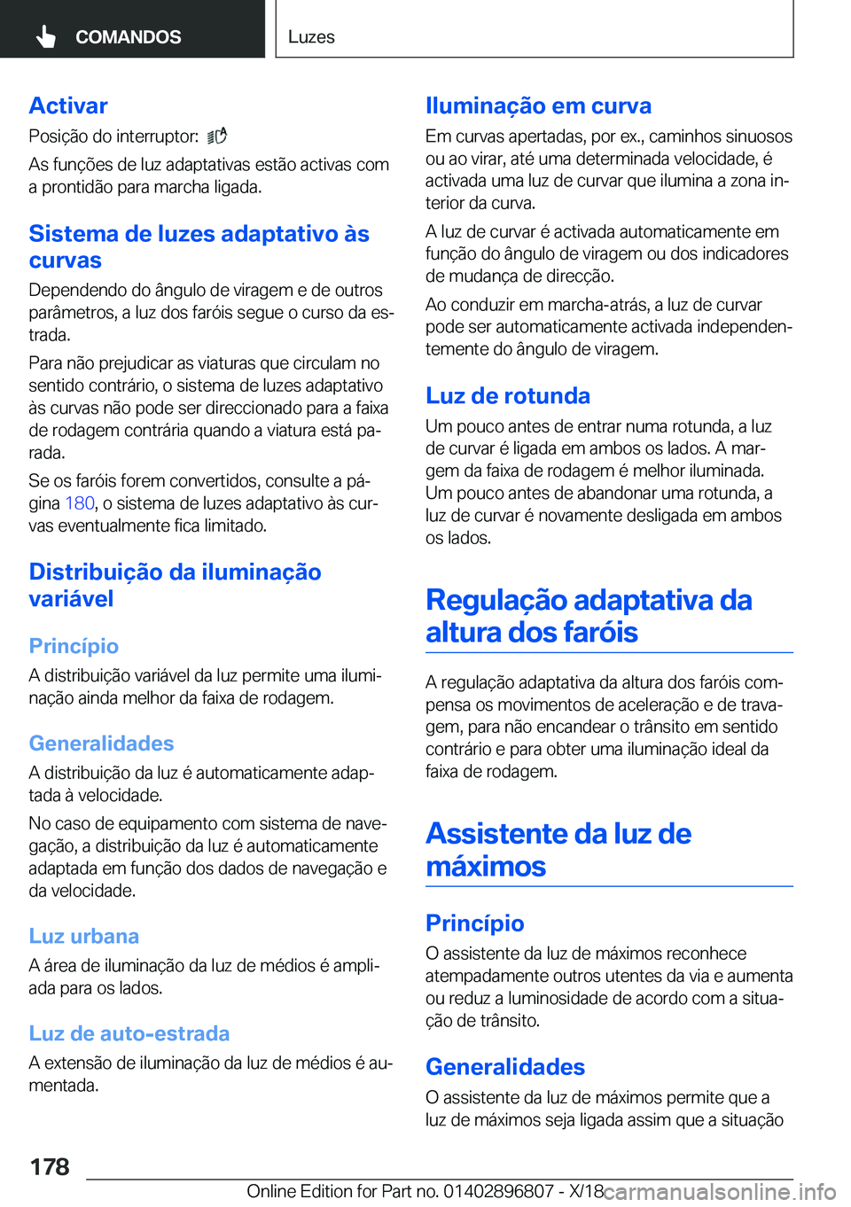 BMW 7 SERIES 2019  Manual do condutor (in Portuguese) �A�c�t�i�v�a�r
�P�o�s�i�