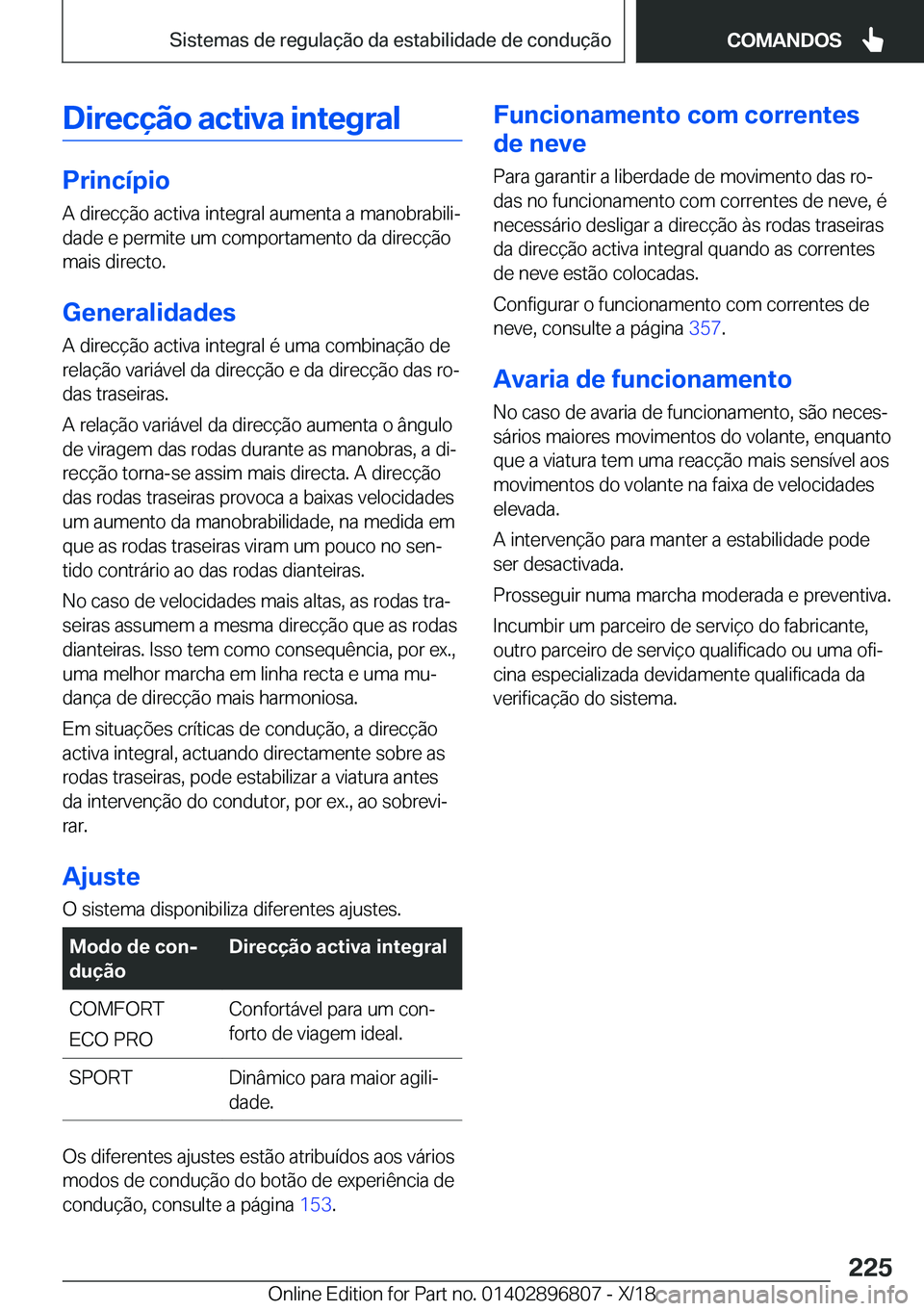 BMW 7 SERIES 2019  Manual do condutor (in Portuguese) �D�i�r�e�c�