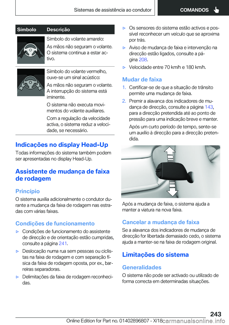 BMW 7 SERIES 2019  Manual do condutor (in Portuguese) �S�