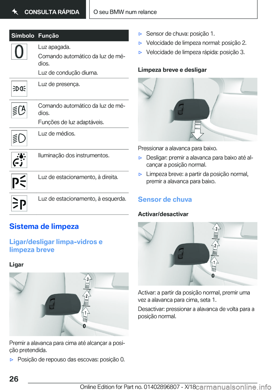 BMW 7 SERIES 2019  Manual do condutor (in Portuguese) �S�