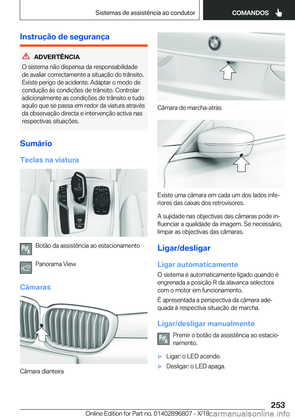 BMW 7 SERIES 2019  Manual do condutor (in Portuguese) �I�n�s�t�r�u�