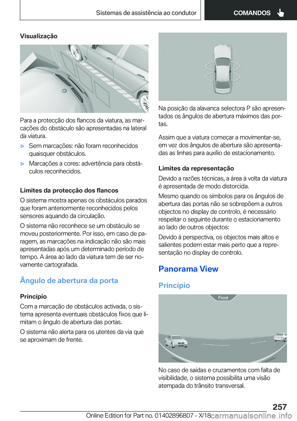 BMW 7 SERIES 2019  Manual do condutor (in Portuguese) �V�i�s�u�a�l�i�z�a�