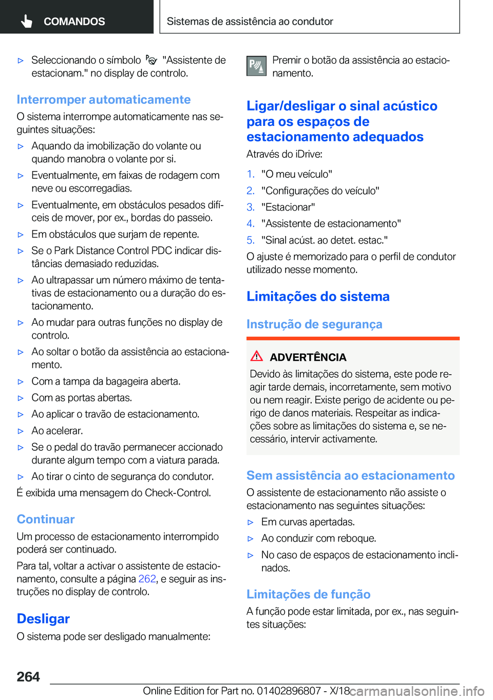 BMW 7 SERIES 2019  Manual do condutor (in Portuguese) 'x�S�e�l�e�c�c�i�o�n�a�n�d�o��o��s�