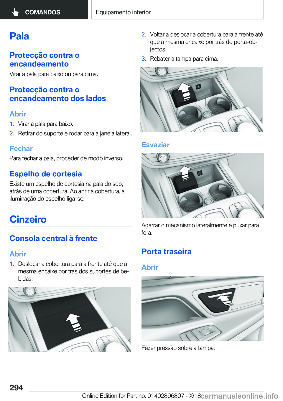 BMW 7 SERIES 2019  Manual do condutor (in Portuguese) �P�a�l�a
�P�r�o�t�e�c�