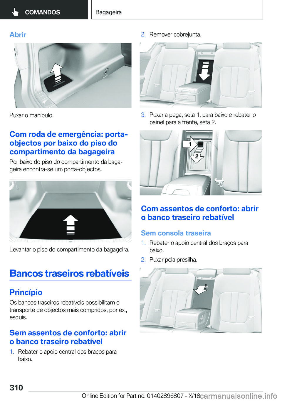 BMW 7 SERIES 2019  Manual do condutor (in Portuguese) �A�b�r�i�r
�P�u�x�a�r��o��m�a�n�