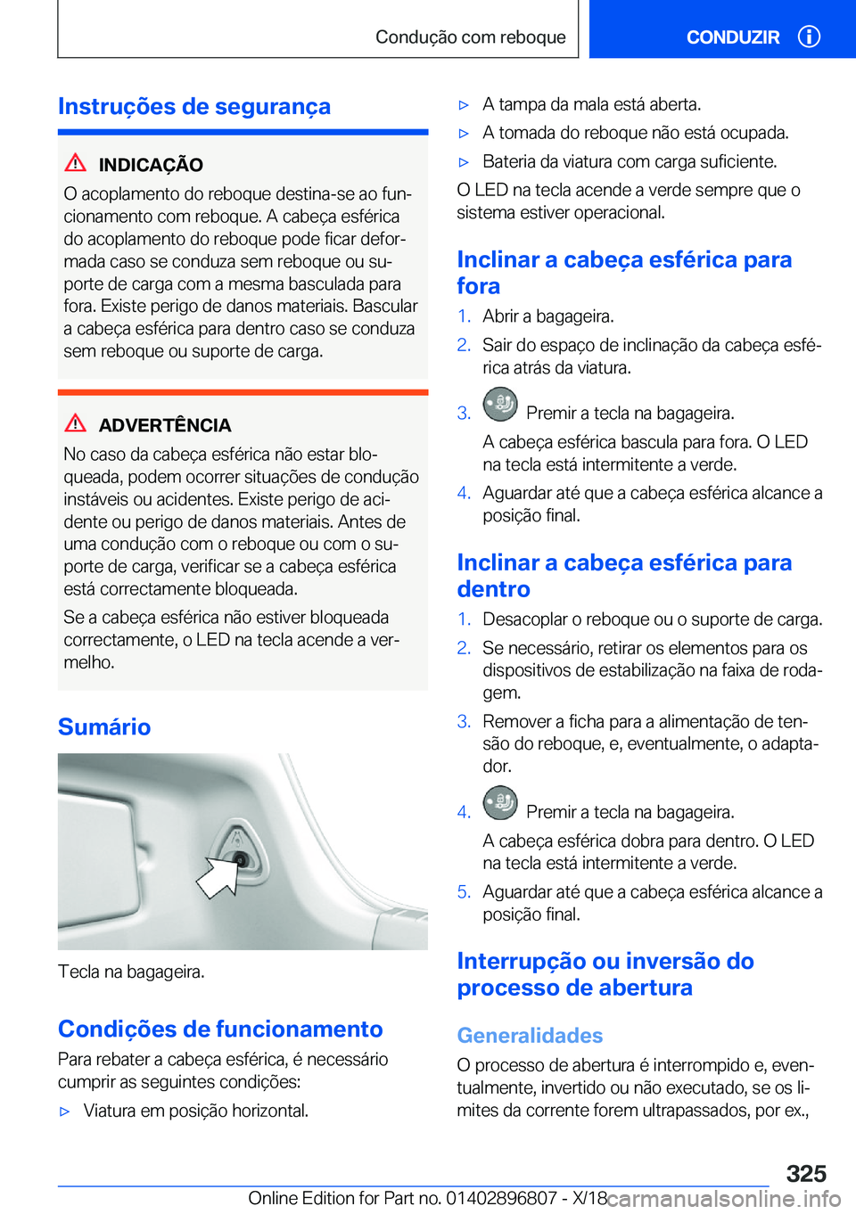 BMW 7 SERIES 2019  Manual do condutor (in Portuguese) �I�n�s�t�r�u�