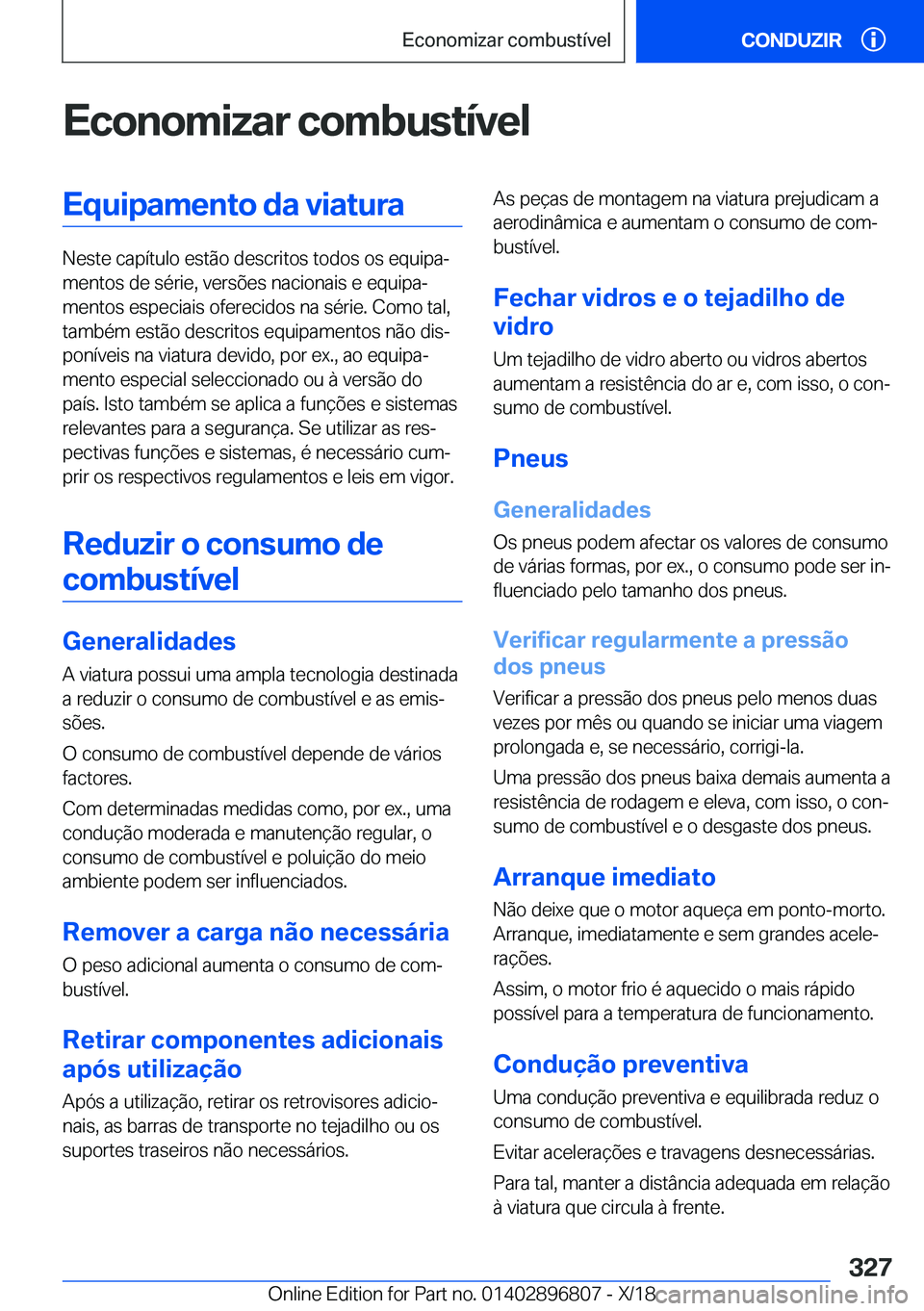 BMW 7 SERIES 2019  Manual do condutor (in Portuguese) �E�c�o�n�o�m�i�z�a�r��c�o�m�b�u�s�t�