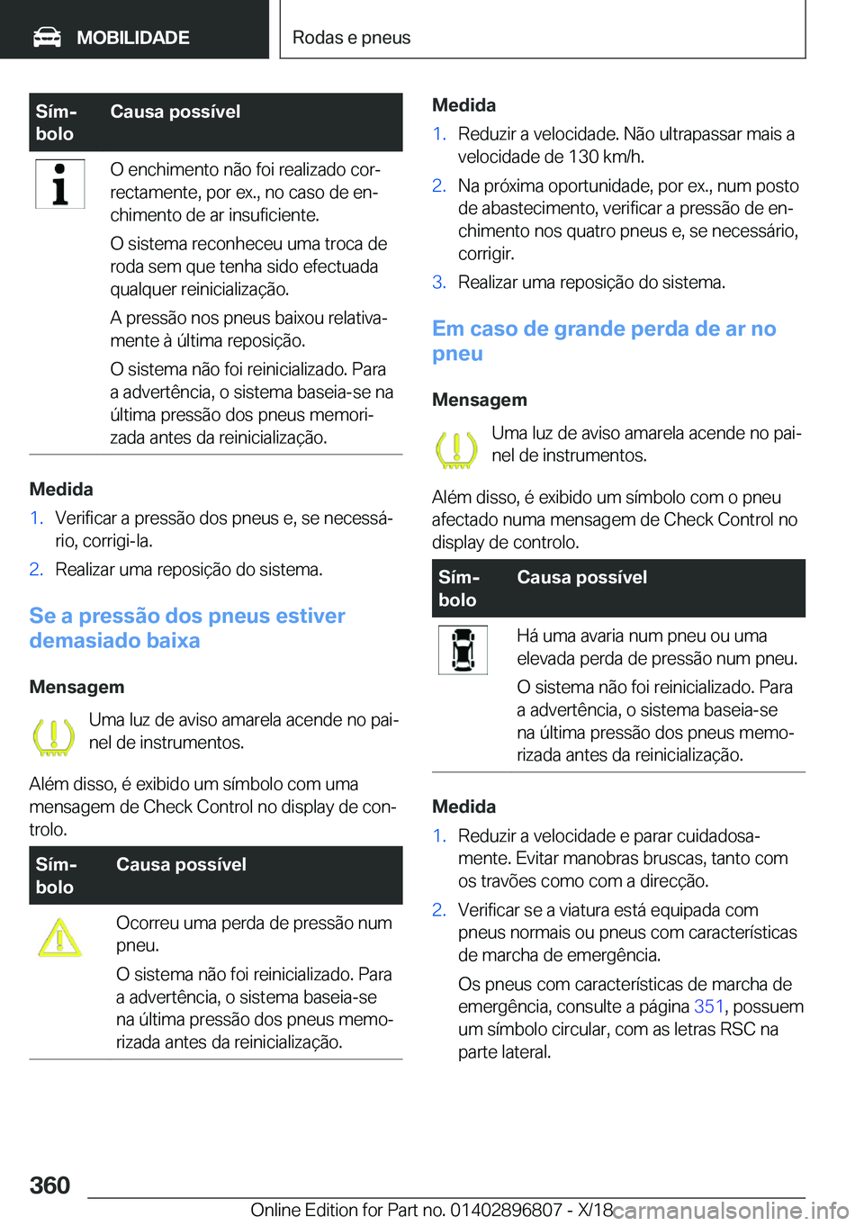 BMW 7 SERIES 2019  Manual do condutor (in Portuguese) �S�