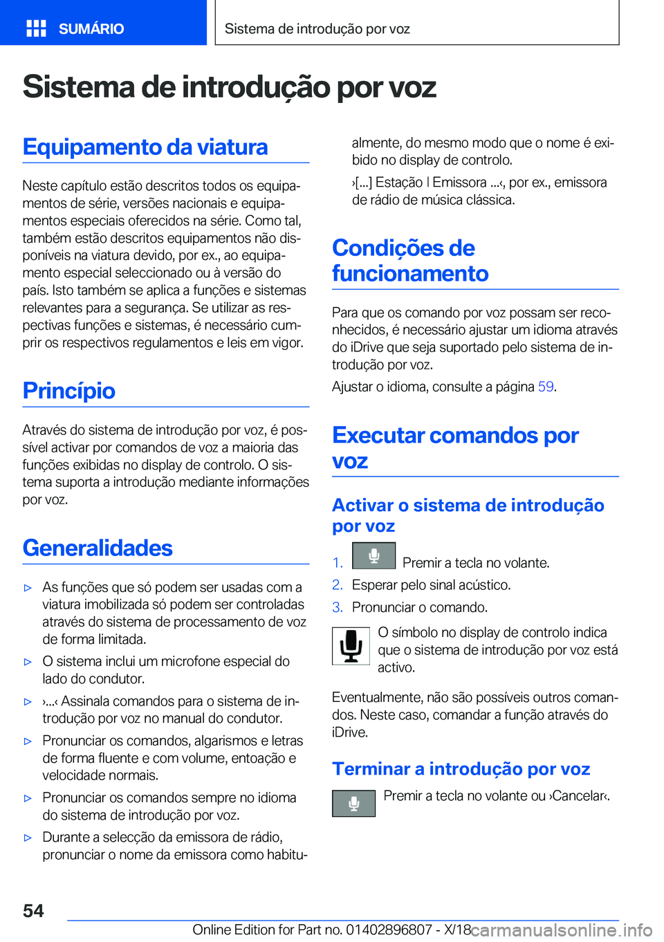 BMW 7 SERIES 2019  Manual do condutor (in Portuguese) �S�i�s�t�e�m�a��d�e��i�n�t�r�o�d�u�