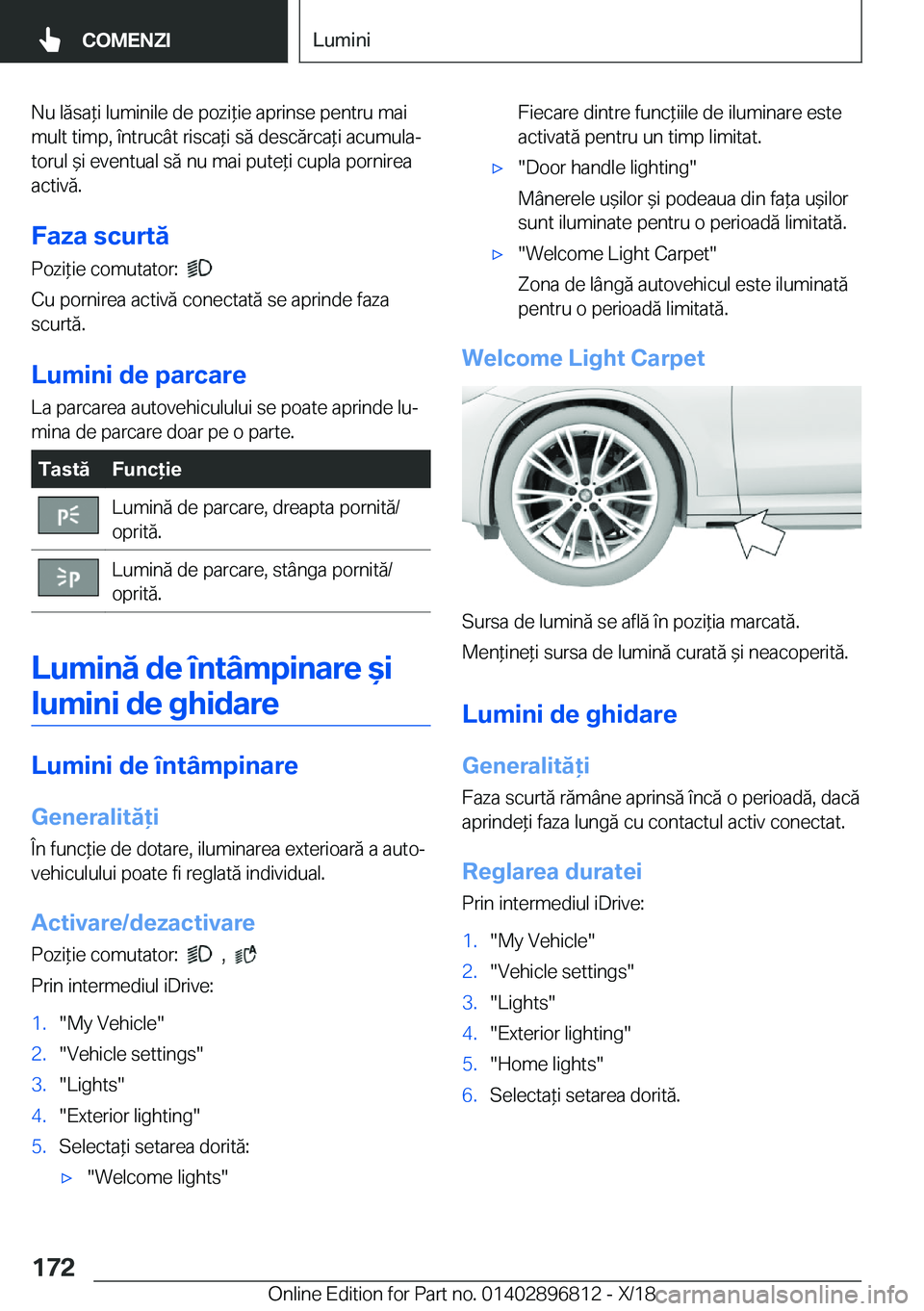 BMW 7 SERIES 2019  Ghiduri De Utilizare (in Romanian) �N�u��l�