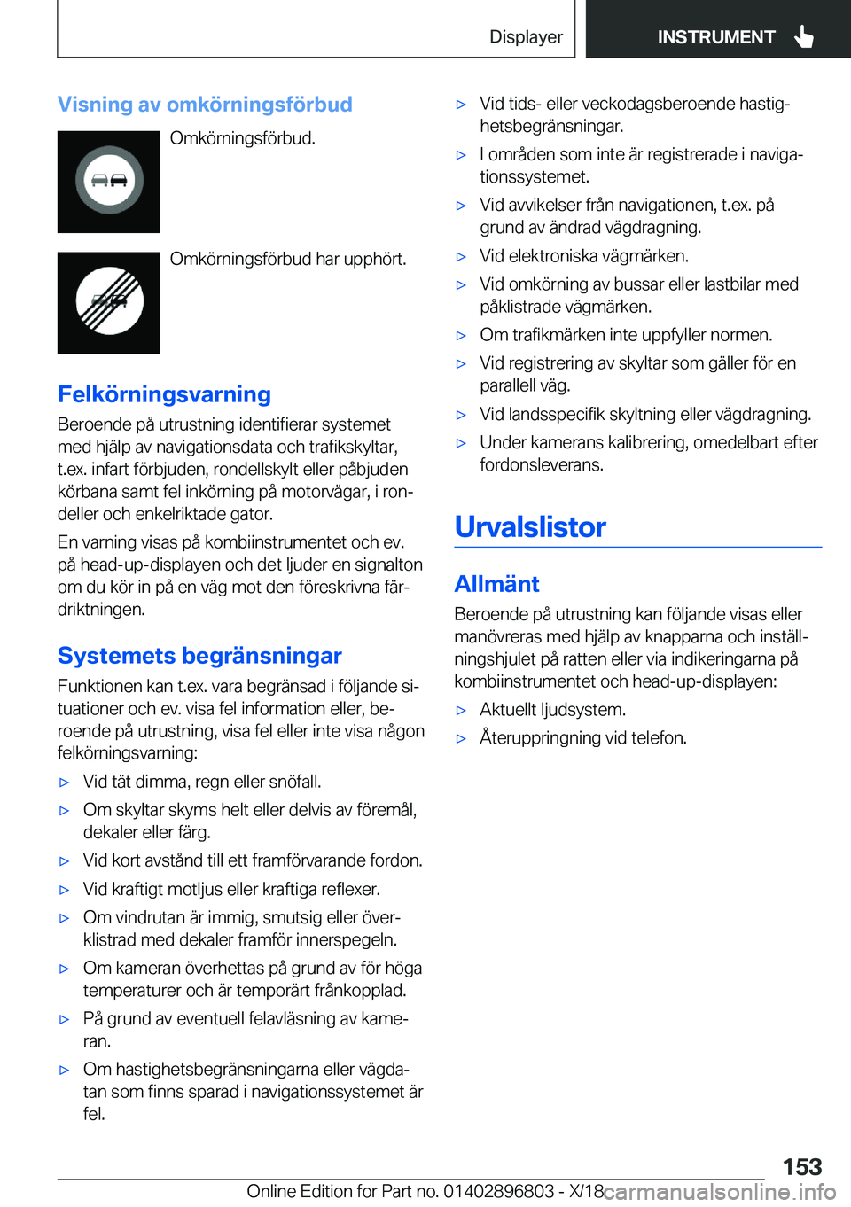 BMW 7 SERIES 2019  InstruktionsbÖcker (in Swedish) �V�i�s�n�i�n�g��a�v��o�m�k�