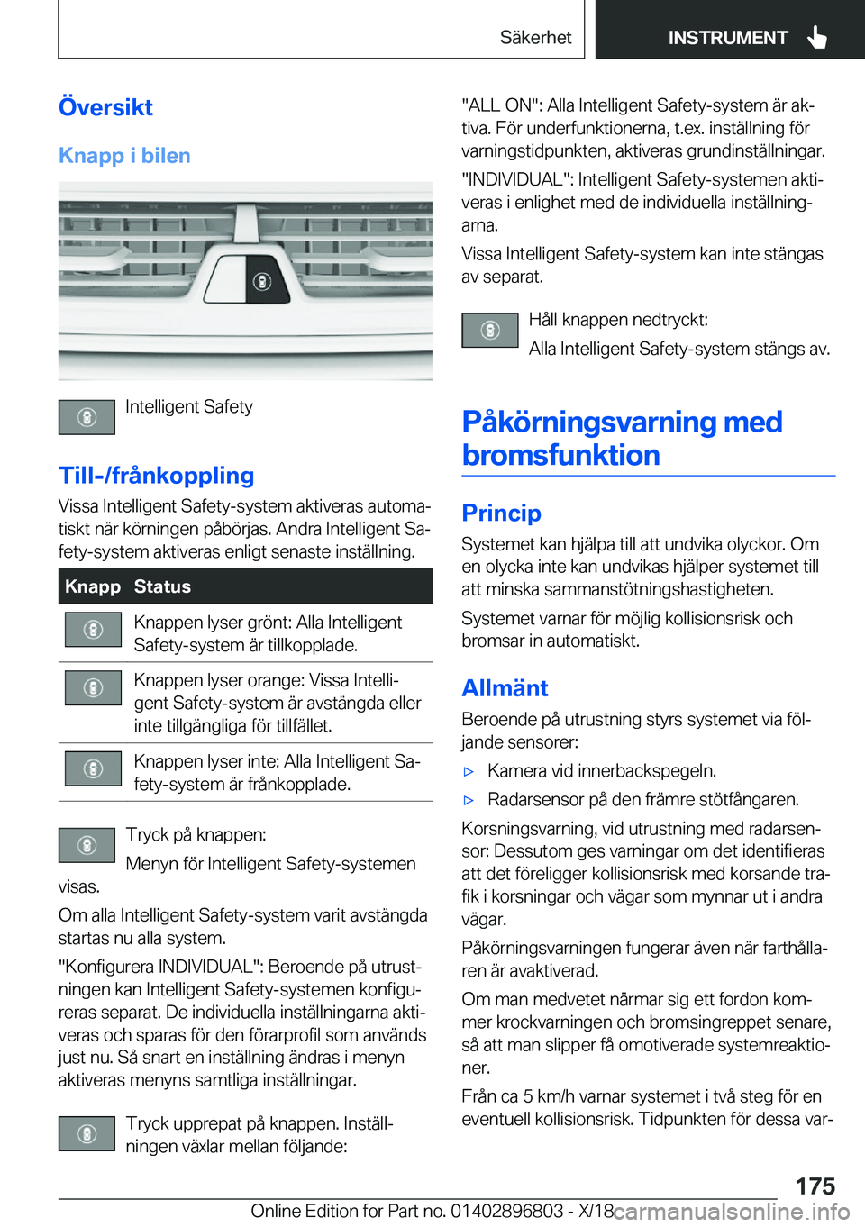 BMW 7 SERIES 2019  InstruktionsbÖcker (in Swedish) �