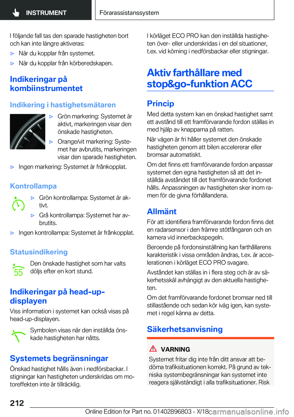 BMW 7 SERIES 2019  InstruktionsbÖcker (in Swedish) �I��f�