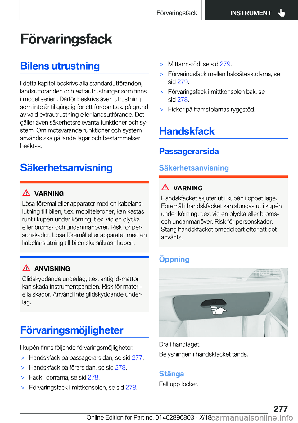 BMW 7 SERIES 2019  InstruktionsbÖcker (in Swedish) �F�