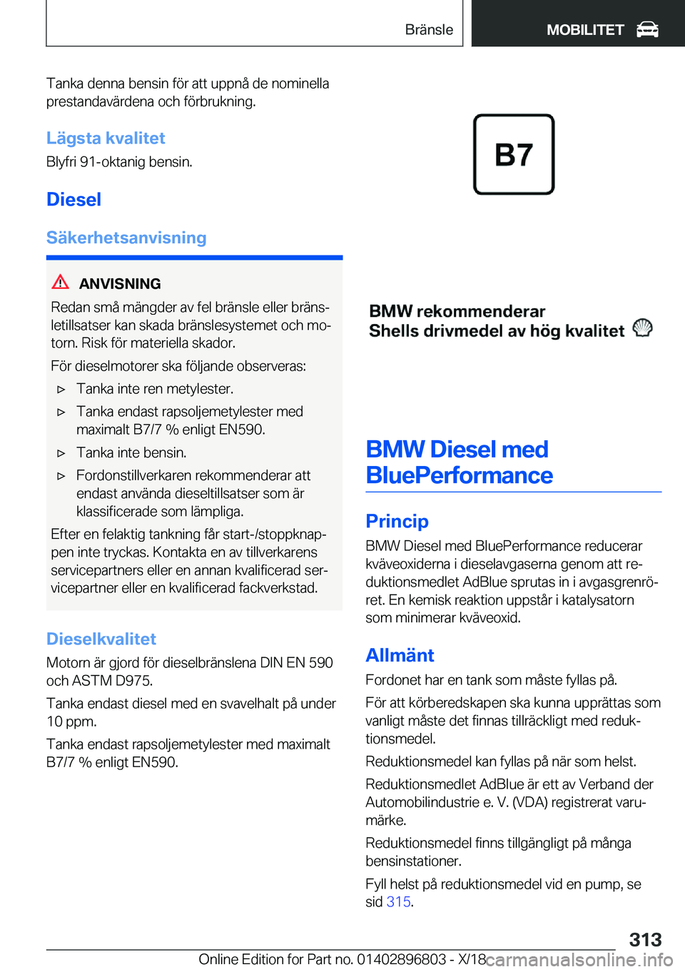 BMW 7 SERIES 2019  InstruktionsbÖcker (in Swedish) �T�a�n�k�a��d�e�n�n�a��b�e�n�s�i�n��f�