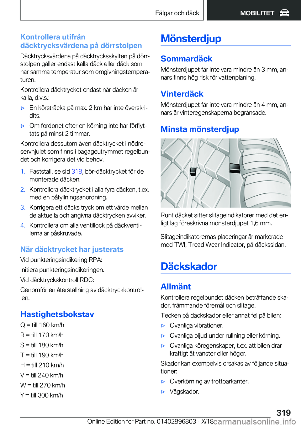 BMW 7 SERIES 2019  InstruktionsbÖcker (in Swedish) �K�o�n�t�r�o�l�l�e�r�a��u�t�i�f�r�å�n
�d�ä�c�k�t�r�y�c�k�s�v�ä�r�d�e�n�a��p�å��d�