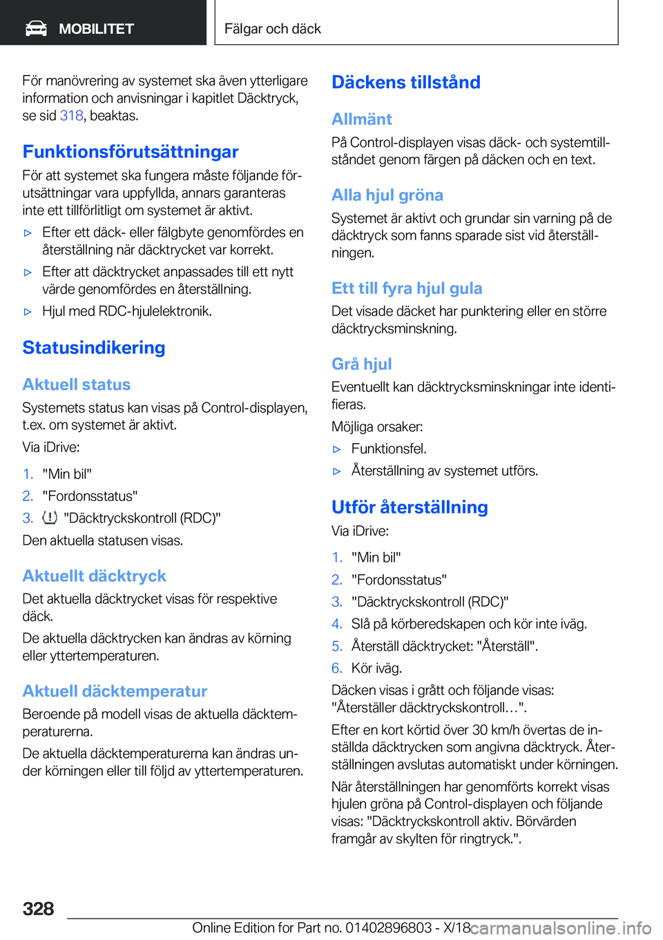 BMW 7 SERIES 2019  InstruktionsbÖcker (in Swedish) �F�