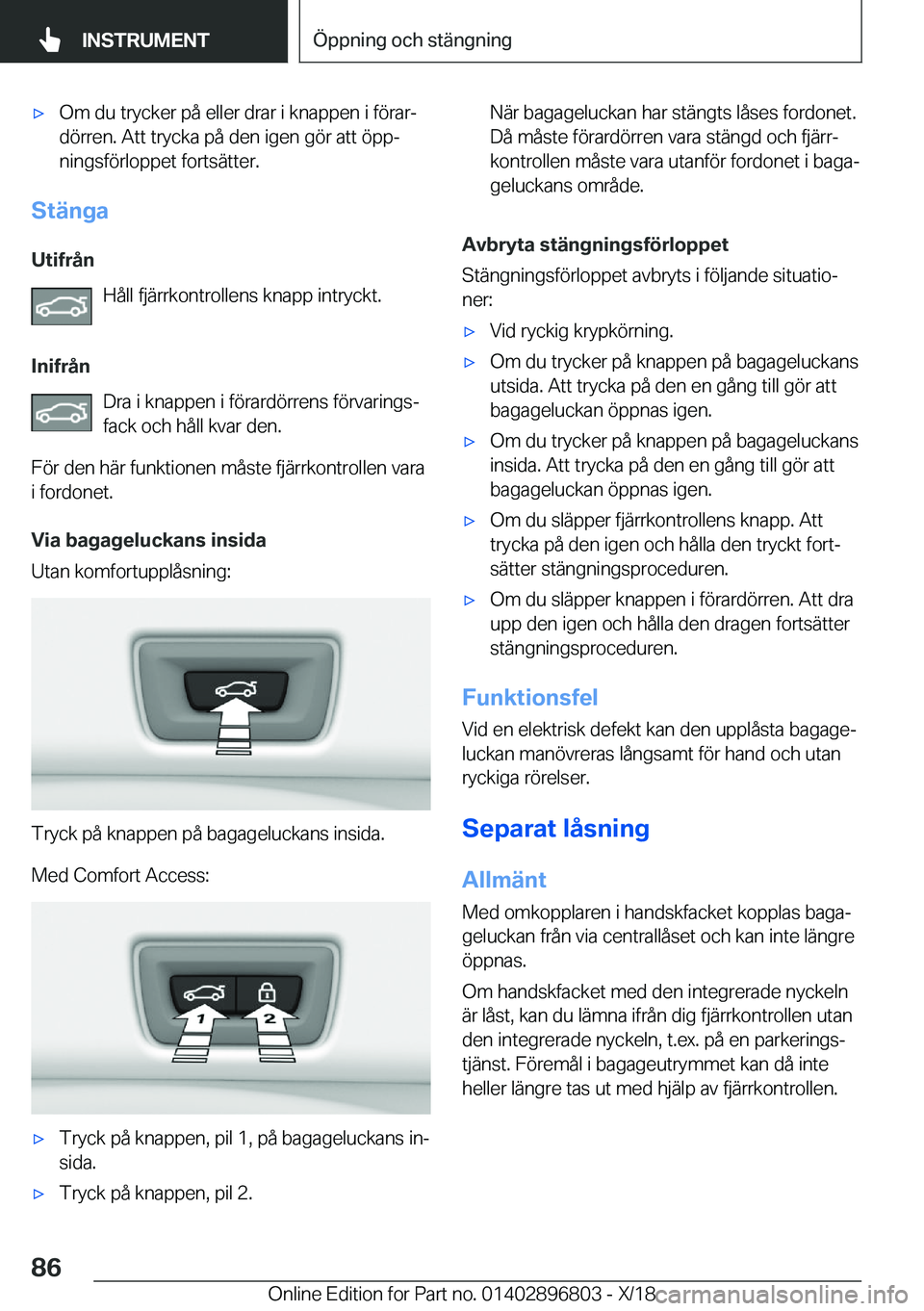 BMW 7 SERIES 2019  InstruktionsbÖcker (in Swedish) 'x�O�m��d�u��t�r�y�c�k�e�r��p�å��e�l�l�e�r��d�r�a�r��i��k�n�a�p�p�e�n��i��f�