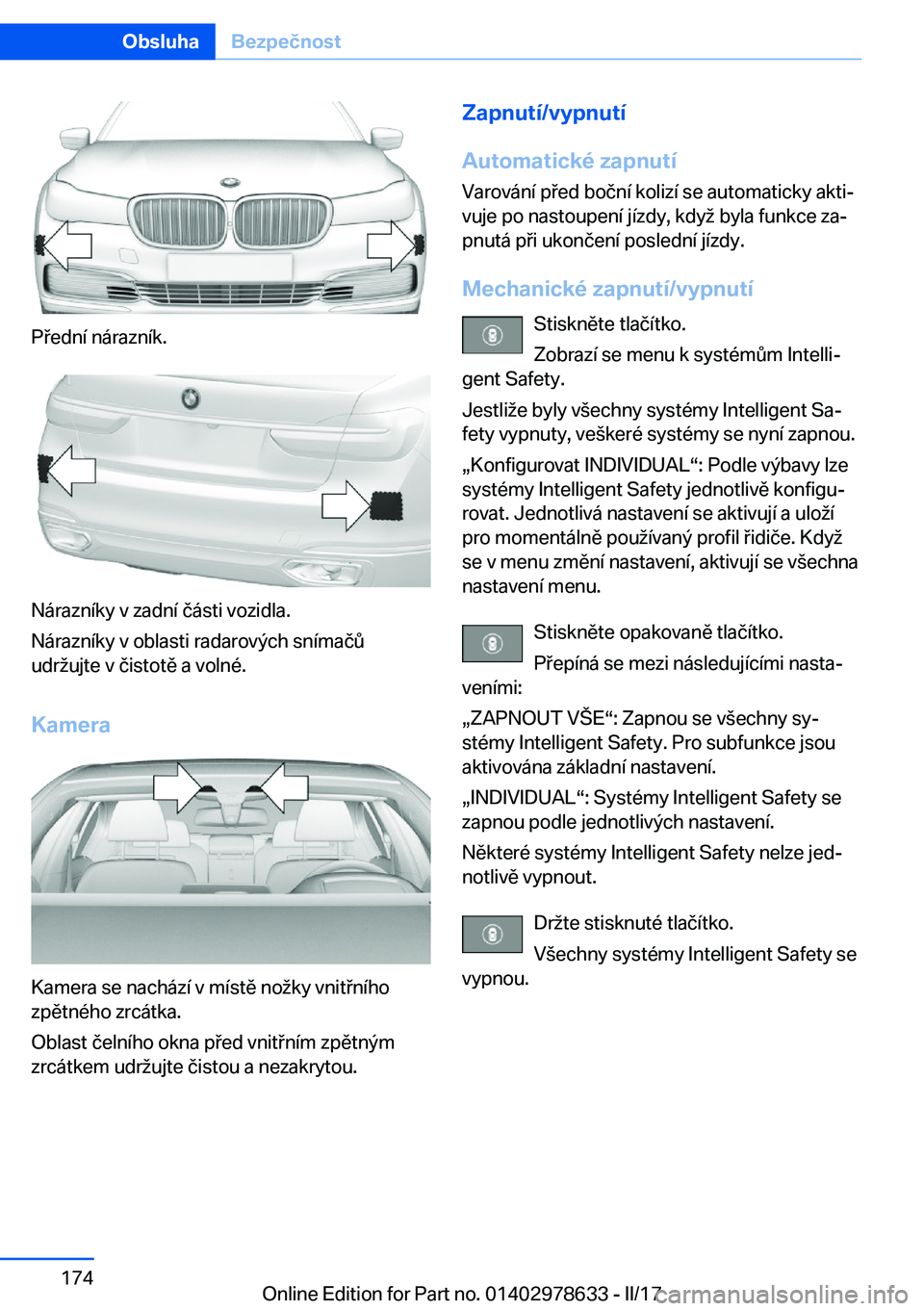 BMW 7 SERIES 2018  Návod na použití (in Czech) �P �e�d�n�