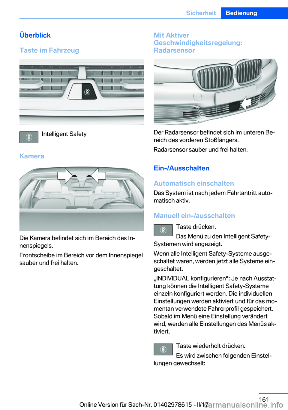 BMW 7 SERIES 2018  Betriebsanleitungen (in German) �