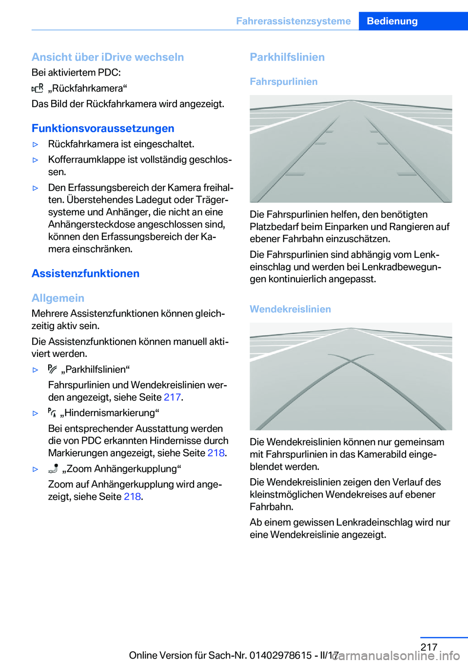 BMW 7 SERIES 2018  Betriebsanleitungen (in German) �A�n�s�i�c�h�t��