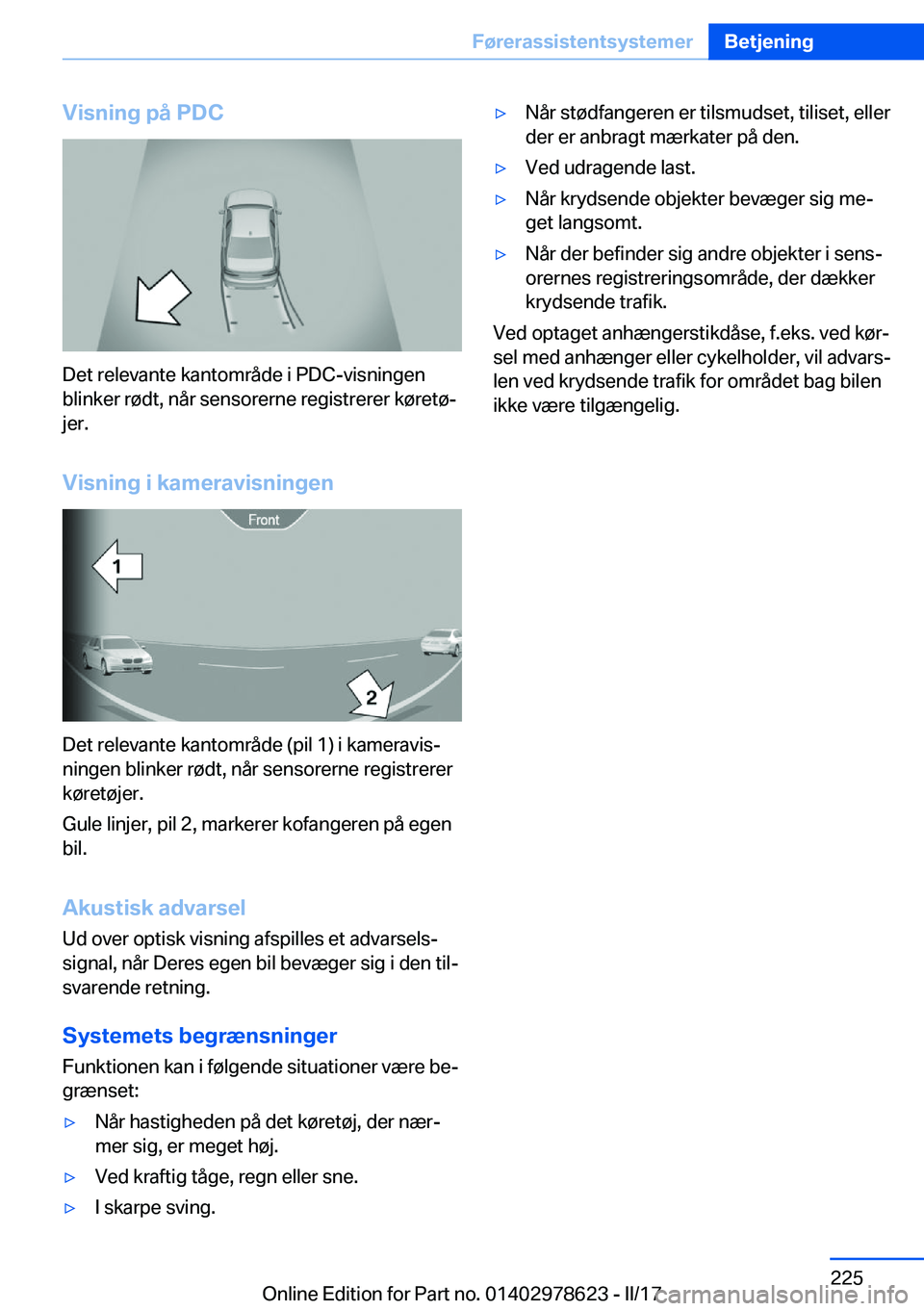 BMW 7 SERIES 2018  InstruktionsbØger (in Danish) �V�i�s�n�i�n�g��p�å��P�D�C
�D�e�t� �r�e�l�e�v�a�n�t�e� �k�a�n�t�o�m�r�å�d�e� �i� �P�D�C�-�v�i�s�n�i�n�g�e�n�b�l�i�n�k�e�r� �r�