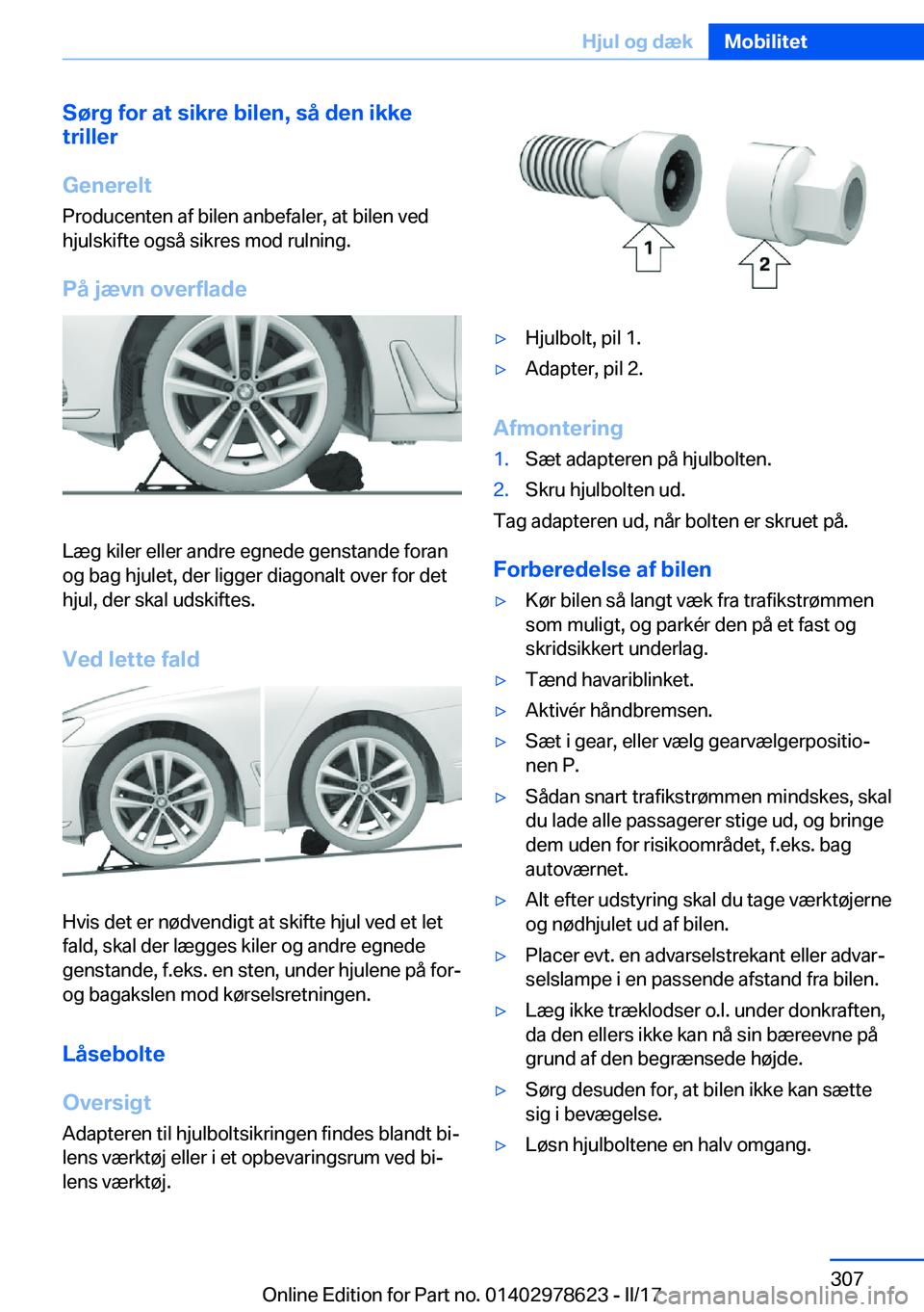 BMW 7 SERIES 2018  InstruktionsbØger (in Danish) �S�