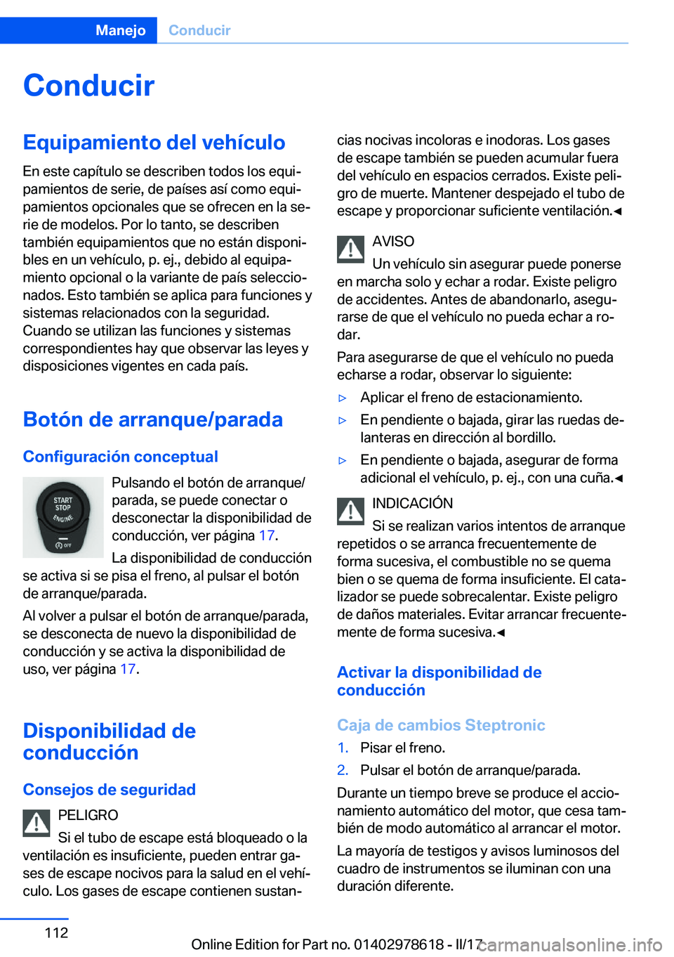 BMW 7 SERIES 2018  Manuales de Empleo (in Spanish) �C�o�n�d�u�c�i�r�E�q�u�i�p�a�m�i�e�n�t�o��d�e�l��v�e�h�