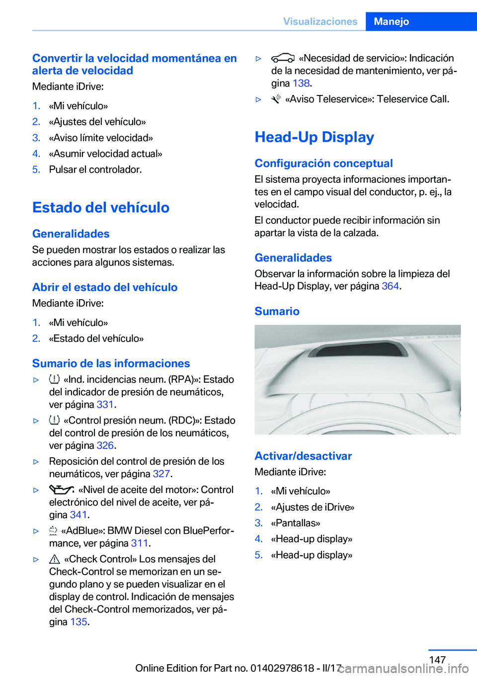 BMW 7 SERIES 2018  Manuales de Empleo (in Spanish) �C�o�n�v�e�r�t�i�r��l�a��v�e�l�o�c�i�d�a�d��m�o�m�e�n�t�
