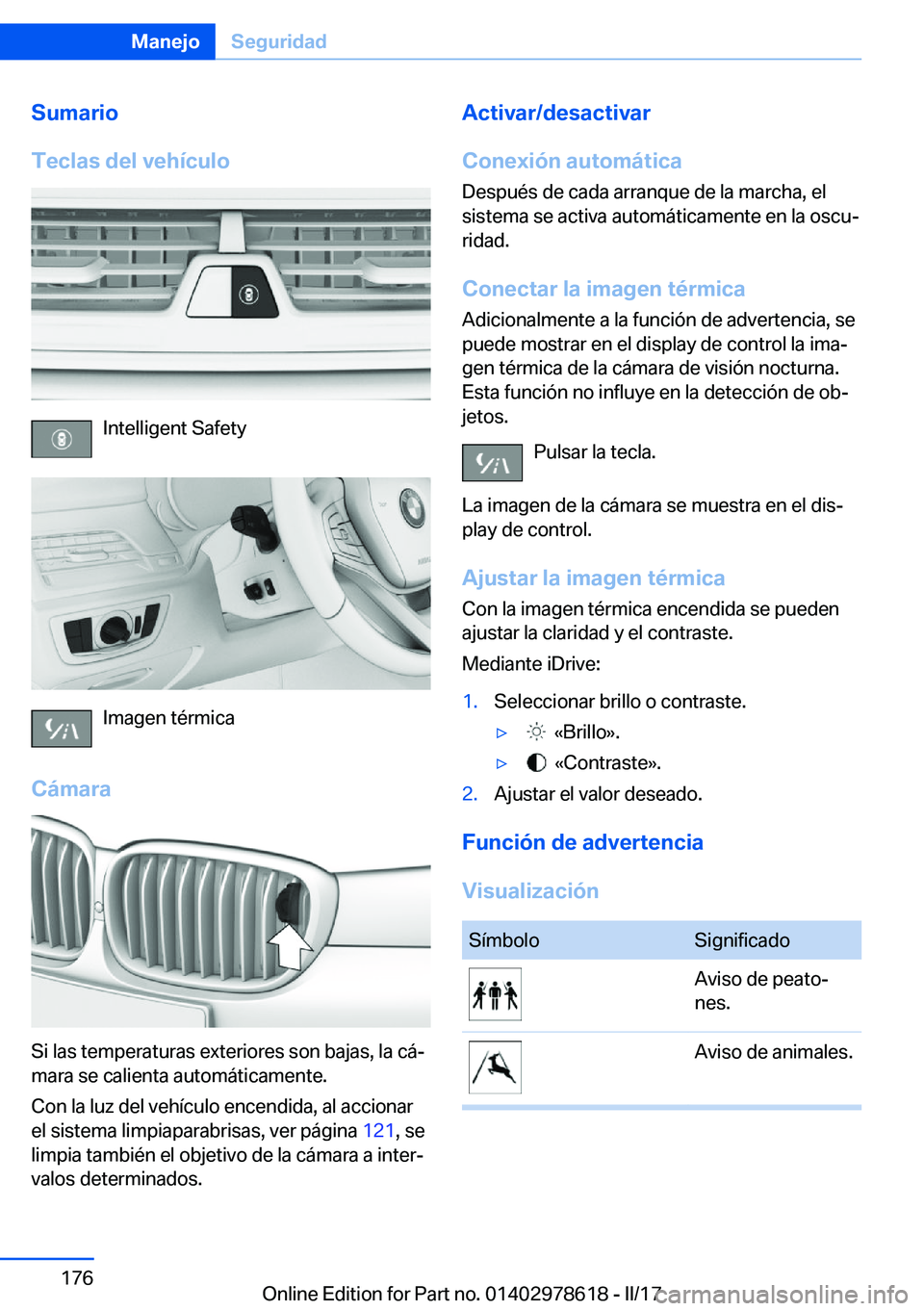 BMW 7 SERIES 2018  Manuales de Empleo (in Spanish) �S�u�m�a�r�i�o
�T�e�c�l�a�s��d�e�l��v�e�h�
