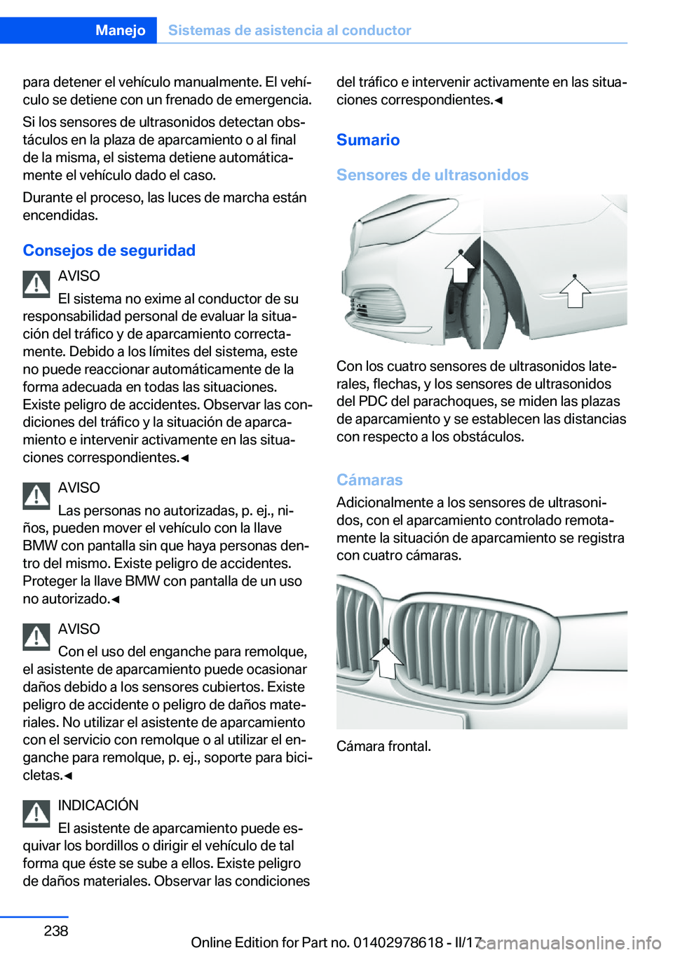 BMW 7 SERIES 2018  Manuales de Empleo (in Spanish) �p�a�r�a� �d�e�t�e�n�e�r� �e�l� �v�e�h�