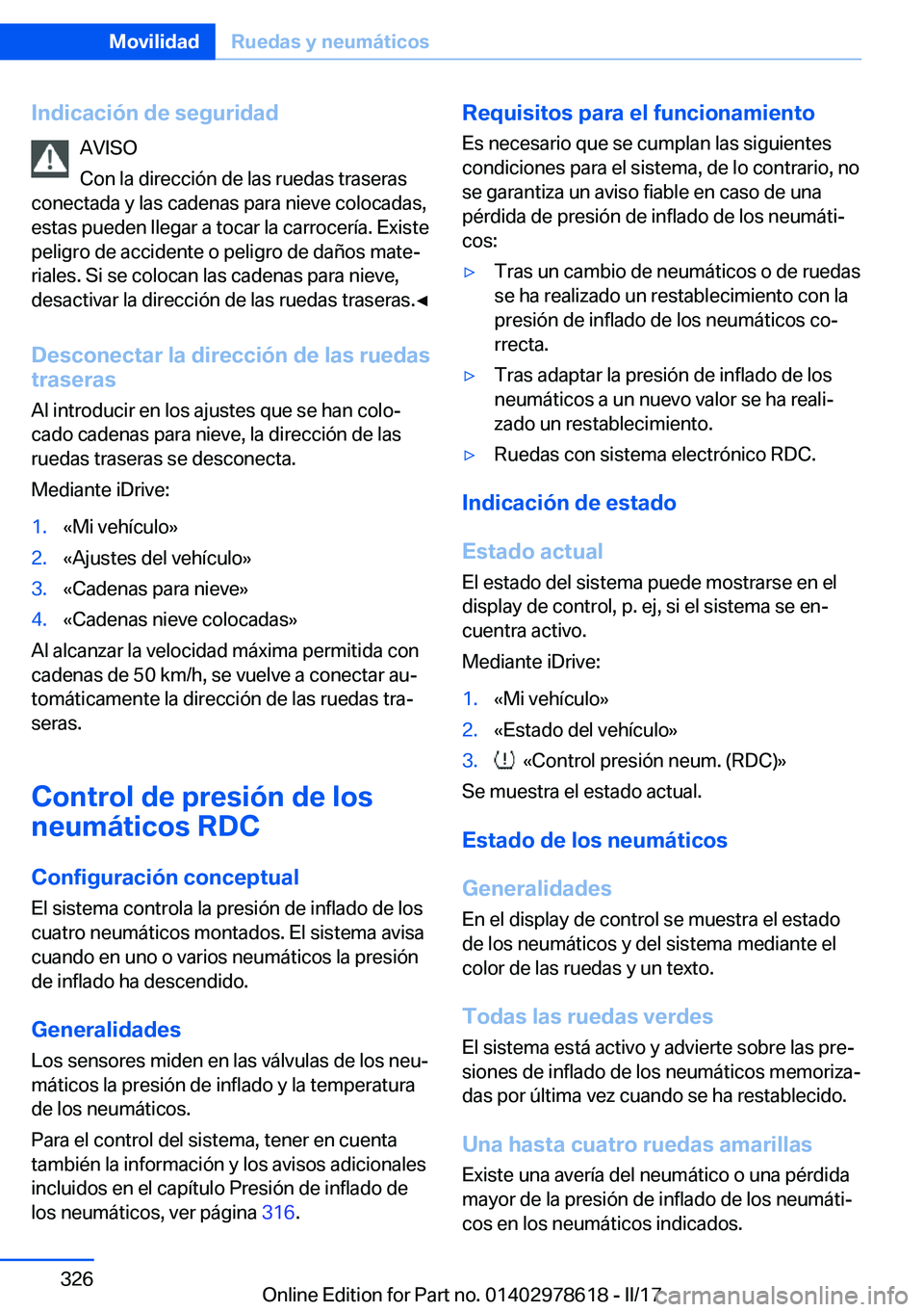 BMW 7 SERIES 2018  Manuales de Empleo (in Spanish) �I�n�d�i�c�a�c�i�