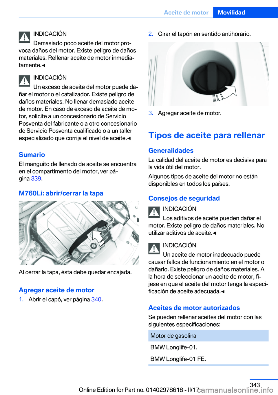 BMW 7 SERIES 2018  Manuales de Empleo (in Spanish) �I�N�D�I�C�A�C�I�
